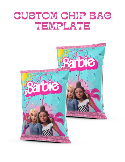 Barbie Chip Bag Party Favor